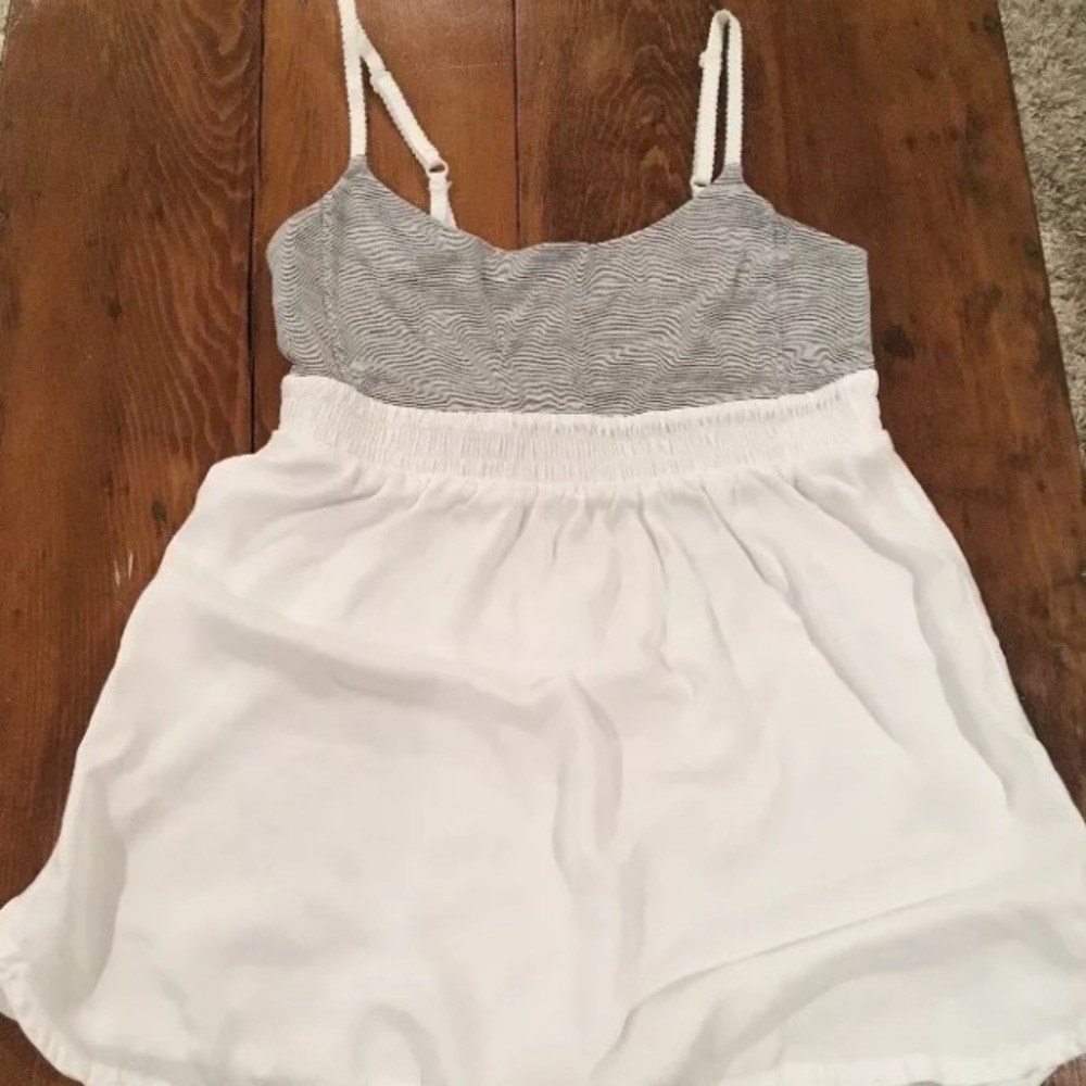 Lululemon  light Gray Striped tank top loose fit 6